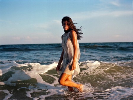 Beauty on Beach - picture, on beach, girl, beautiful