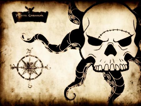 On Stranger Tides - skull, movie, tentacles, artwork, pirates of the carribean, fantasy