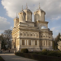 Curtea de Arges monastery in spring time