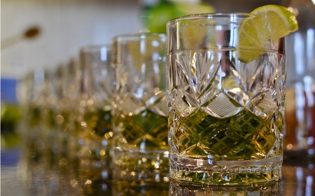 Birth of a Mojito - drink, abstract, glasses, photography, lime, bar