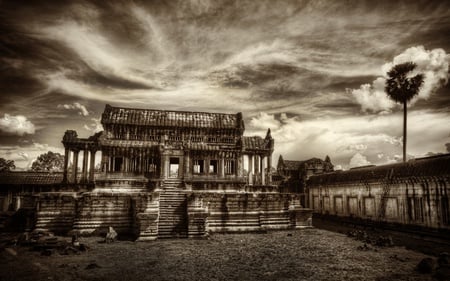 Temple - regilious, temple, photography, sepia