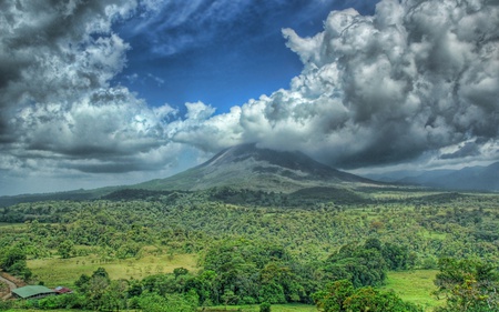 The Arenal Volcanic Plume - nature, green, landscape, blue