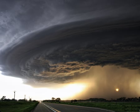 Tornado Warning - mean clouds, storm clouds, tornado, vortex