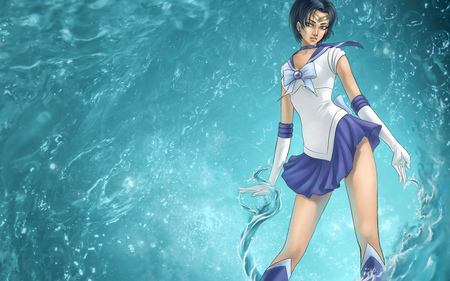 Sailor Mercury - sailor moon, anime, sailor mercury, fan art, ami