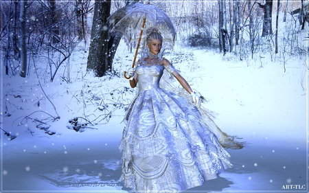 Snow Princess - snow, cg, 3d, princess