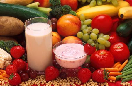 Fresh colors - milk, photography, colors, yogurt, fruits, vegetables