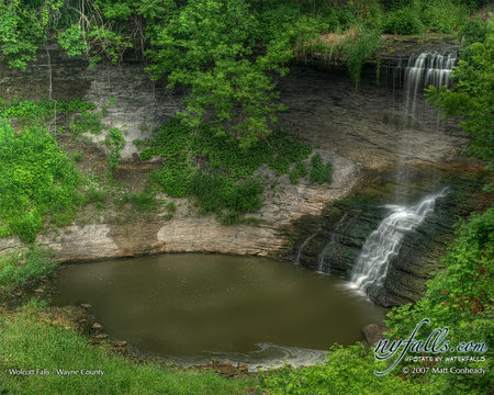 Wolcott Falls - nature, green, forest, waterfall