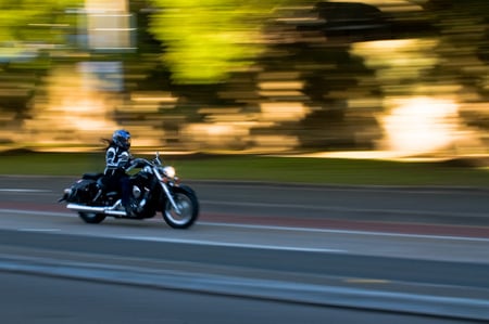 Open Road - road, bike, motorcycle, blur