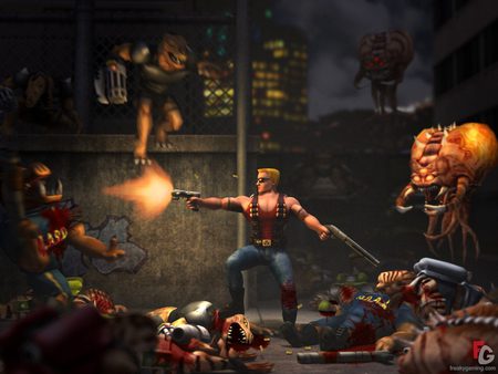 Duke Nukem in a fix - enemy, game, hero, guns