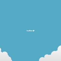 Large Twitter With Clouds