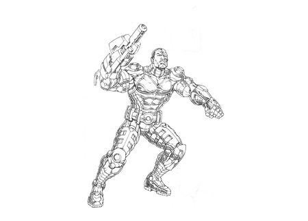 Cyborg - comic, fantasy, dc, cyborg, art