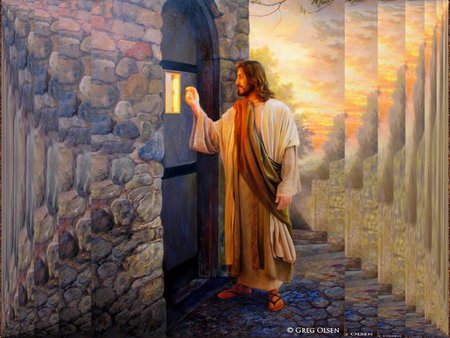 Jesus knocks - door, jesus christ, religion, god, christianity