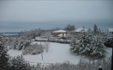 Winter 2008 - snowstorm, sky, house, snow