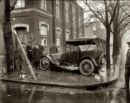 Slippery when wet - crash, people, car, rain