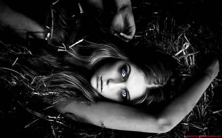 eyes - woman, face, blue, eyes