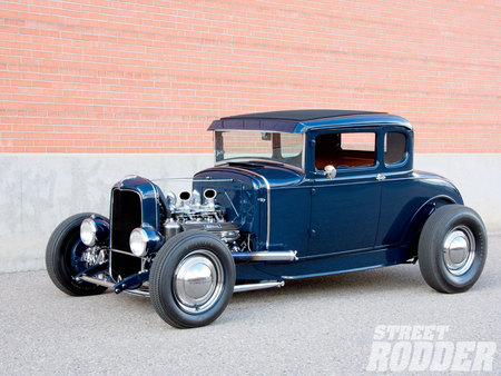 31 Ford Coupe - ford, 1931, hot rod, blue