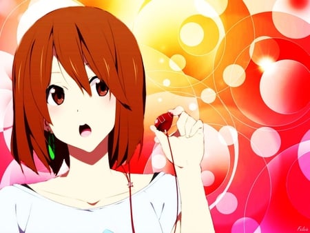 yui and strawberrys - anime, yui, k-on, strawberrys