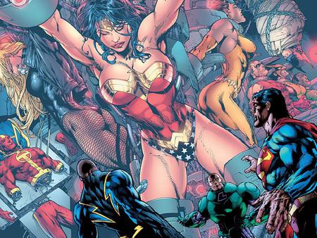 JLA - fantasy, league, comic, america, woman, wonder, justice, art