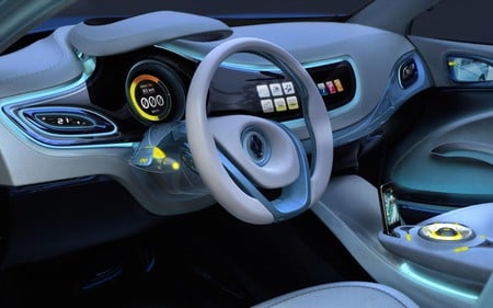 Renault interior - future, cool, auto, very nice, excellent, prototype, car, nice, renault