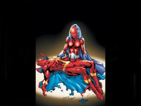 Red Tornado - red, fantasy, tornado, comic, art