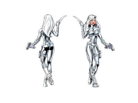 Silver Sable - comic, fantasy, silver, sable, art