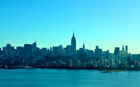 Good Morning New York - morning, sky, beautiful, architecture, clear, sunrise, skyscrapers