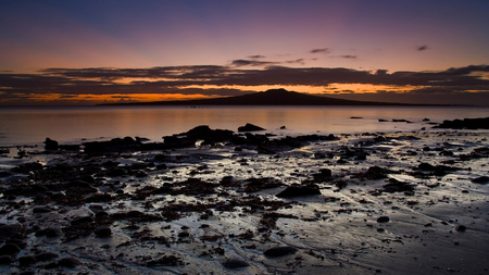 dark sunset - beautiful, beach, nature, sunset