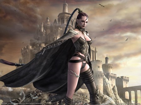 fantasy girl - games, girl, fantasy, castle