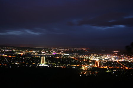 Canberra - night lights, capital city, canberra, city