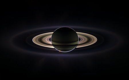 The planet Saturn - saturn, planets, rings, gas giant, space, black, dark, 6th planet, planet