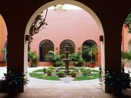 old house - houses, flower, architecture, pink, other