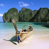 boat on a beach