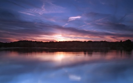 still lake at dusk  - lake-at-dusk-