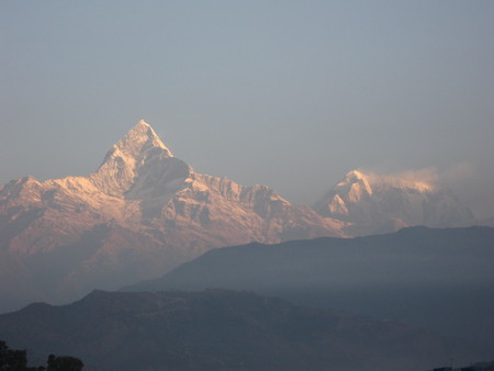 Mount Fishtail In Nepal - nature, tansen, nepal, palpa