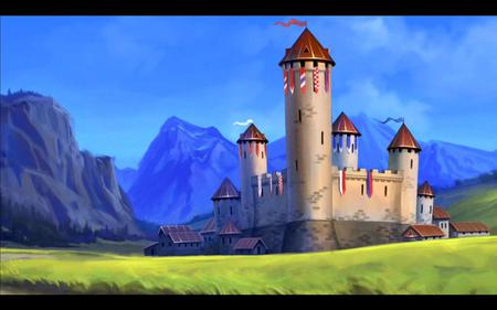 Castle from Majesty 2 - colorful, majesty, blue sky, fairy tale, green grass, castle