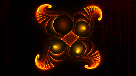 fractal - apophisis, black, yellow, fractal