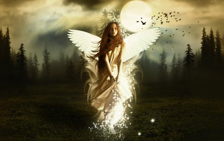 Angel Girl - hd, girl, fantasy, angel