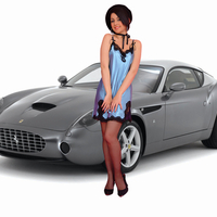 Ferrari 575 and model