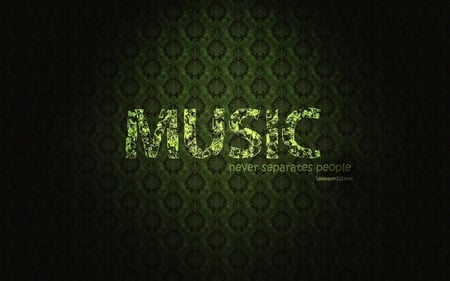 Music is part of us - abstract, nice design, green, muisc