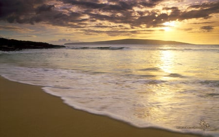 A Beautiful Day Begins! - sunrise, morning, golden, beach