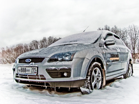 Russian Winter - russia, winter, snow, auto, ford