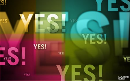 Yes! - yes, exclamation, colors, saying, colourfull