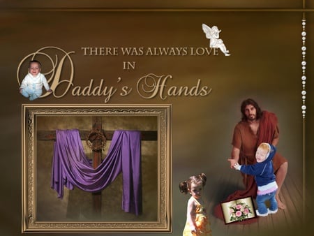 Jesus - jesus, kids, daddy, hand