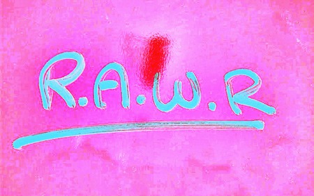 R.A.W.R - rawr, pink, blue