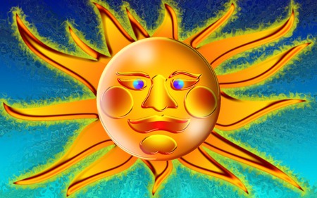 MISTER SUNSHINE - warm, smile, face, mister, sun, wallpaper