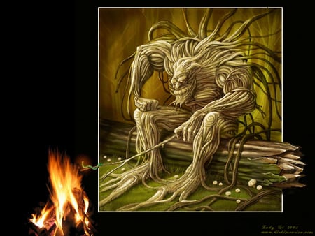 glow worm - fire, glow worm, fantasy, monster, other