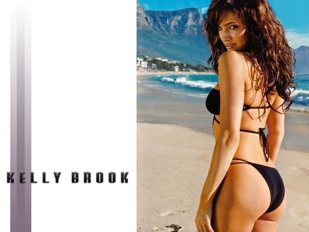 Kelly Brook - woman, sexy, female, hot, model, kelly brook, bare ass, playboy, bikini, brunette, english