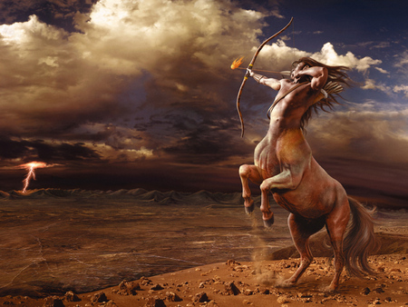 Centaur - centaur, bow, creature, points, aims, fantasy, arrow, archer