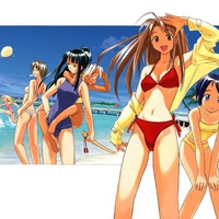 love hina manga beach