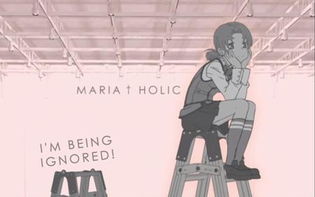 Momoi Sachi - anime, female, maria holic, skirt, girl, momoi sachi, school uniform, ladder, character